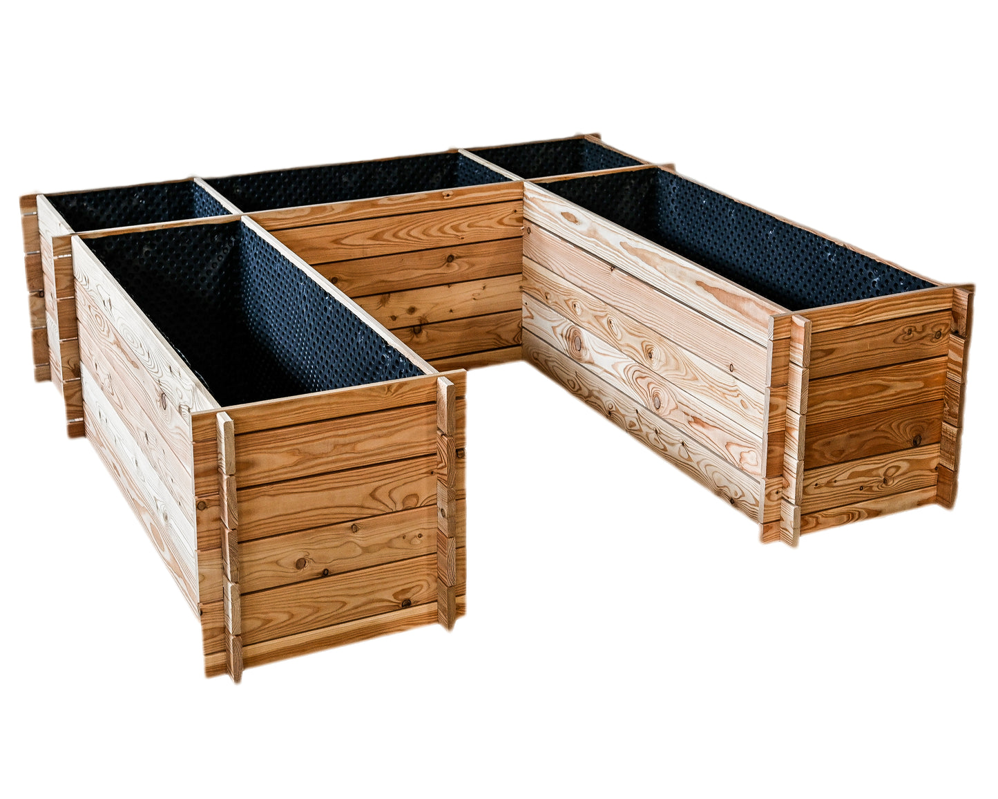 Dřevěný vyvýšený záhon z modřínu - U MAXI | 198x60x50