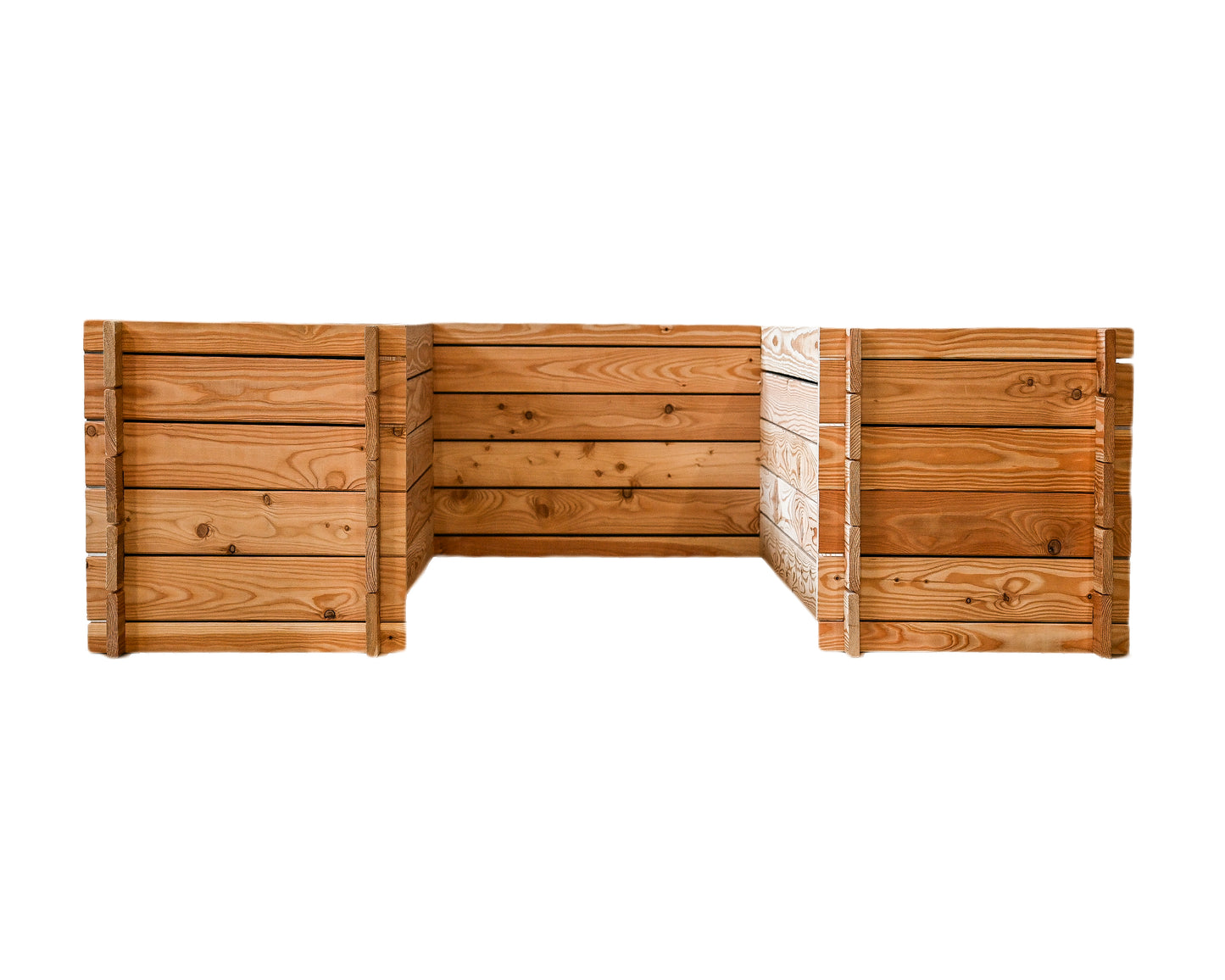 Dřevěný vyvýšený záhon z modřínu - U MAXI | 198x60x50