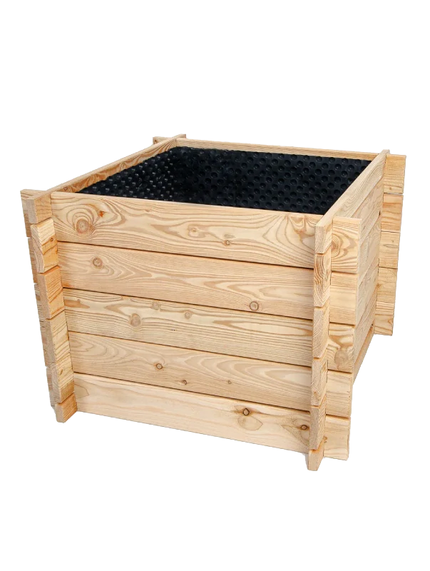 Dřevěný vyvýšený záhon z modřínu - malý | 70x70x50