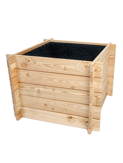Dřevěný vyvýšený záhon z modřínu - malý | 70x70x50